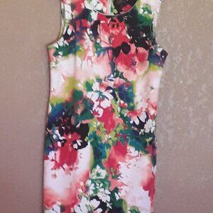 Worthington Spring/Summer sleeveless Floral on White dress XL